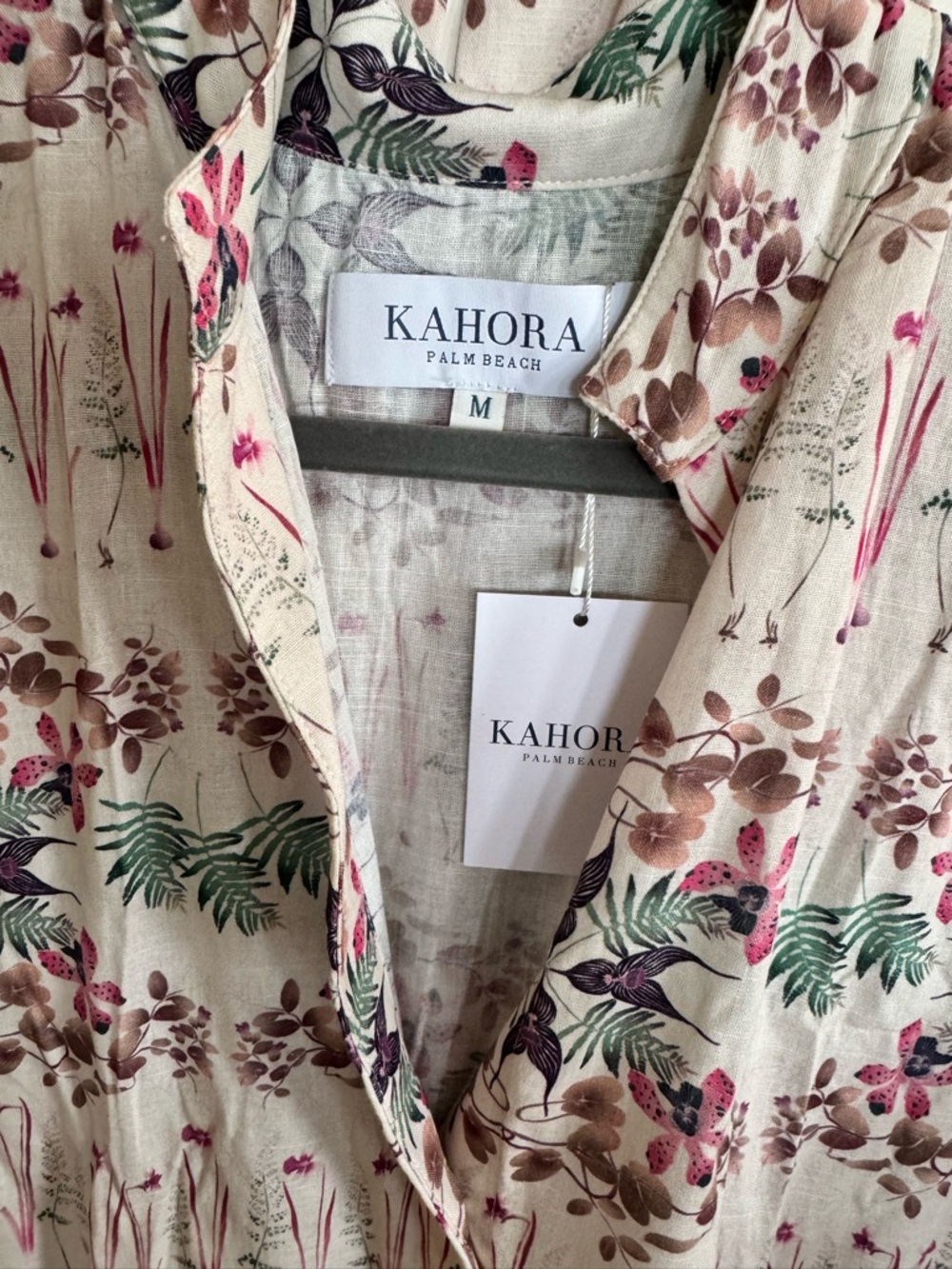 Kahora Palm Beach Joanna Dress Cream Dress with w/ belt - Picture 5 of 6